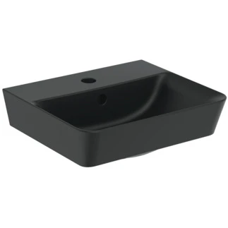Ideal Standard Connect Air lave-mains 400 x 350 mm - noir mat - avec trou de robinet - avec trop-plein
