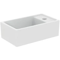 Ideal Standard i.life S lave-mains 370 x 210 mm - blanc mat - avec trou de robinet droite - sans trop-plein