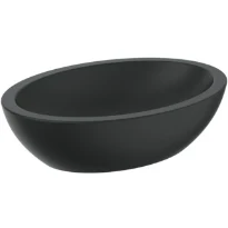 Ideal Standard Strada O lavabo à poser ovale 600 x 420 mm - noir mat  - sans trou de robinet - sans trop-plein