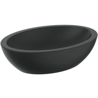 Ideal Standard Strada O lavabo à poser ovale 600 x 420 mm - noir mat  - sans trou de robinet - sans trop-plein