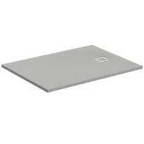 Ideal Standard Ultra Flat S receveur de douche composite minéral 1400 x 700 x 30 mm - concrete grey - antidérapant - couvercle en acier inoxydable