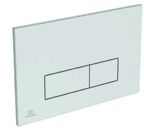 Ideal Standard Oleas M2 plaque de commande 2F commande mécanique avec Smartflush angles droits chromé mat