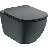 Ideal Standard Tesi abattant et couvercle sandwich slow closing easy take off - Silk black