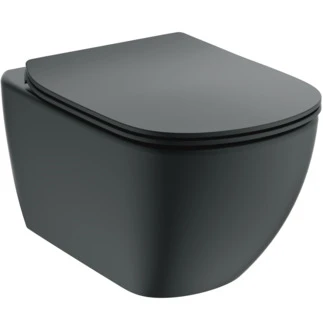Ideal Standard Tesi toiletzitting en deksel sandwich slow closing easy take off - Silk black