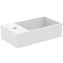 Ideal Standard Extra lave-mains 450 x 250 mm - blanc mat - avec trou de robinet gauche - avec trop-plein