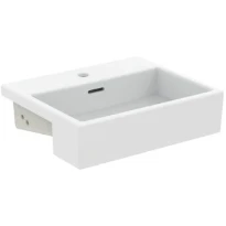 Ideal Standard Extra lavabo semi-encastré 500 x 420 mm - blanc mat - avec trou de robinet - avec trop-plein