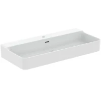 Ideal Standard Conca lavabo 1000 x 450 mm - blanc - avec trou de robinet - avec trop-plein - aplati pour montage sur étagère