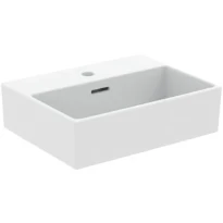 Ideal Standard Extra lave-mains 450 x 350 mm - blanc mat - avec trou de robinet - avec trop-plein - aplati pour montage sur étagère