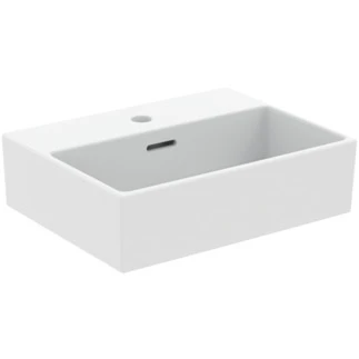 Ideal Standard Extra lave-mains 450 x 350 mm - blanc mat - avec trou de robinet - avec trop-plein - aplati pour montage sur étagère