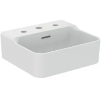 Ideal Standard Conca lave-mains 400 x 350 mm - blanc - 3 trous de robinet - avec trop-plein