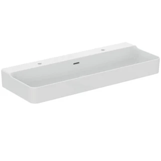 Ideal Standard Conca lavabo 1200 x 450 mm - blanc - 2 trous de robinet - avec trop-plein - aplati pour montage sur étagère