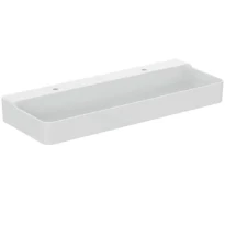 Ideal Standard Conca lavabo 1200 x 450 mm - blanc - 2 trous de robinet - sans trop-plein - aplati pour montage sur étagère
