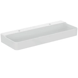 Ideal Standard Conca lavabo 1200 x 450 mm - blanc - 2 trous de robinet - sans trop-plein - aplati pour montage sur étagère
