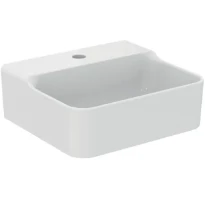 Ideal Standard Conca lavabo 400 x 350 mm - blanc - avec trou de robinet - sans trop-plein - aplati pour montage sur étagère