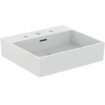 Ideal Standard Extra lavabo 500 x 450 mm - blanc - 3 trous de robinet - avec trop-plein - aplati pour montage sur étagère