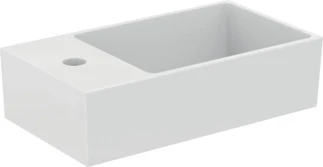 T392001 Ideal Standard Extra handenwasser 450 x 250 mm - wit - met kraangat links - met overloop - afgevlakt voor montage op legplank