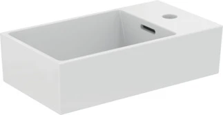 T392301 Ideal Standard Extra handenwasser 450 x 250 mm - wit - met kraangat rechts - met overloop - afgevlakt voor montage op legplank