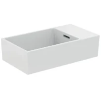 Ideal Standard Extra lave-mains 450 x 250 mm - cuvette gauche - sans trou de robinet - avec trop-plein - aplati pour montage sur étagère