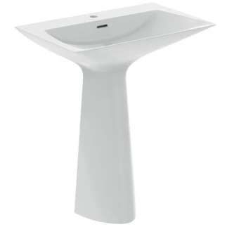 Ideal Standard Tipo-Z lavabo sur pied monobloc 740 x 470 mm - blanc mat - avec trou de robinet - avec trop-plein