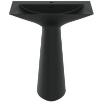 Ideal Standard Tipo-Z lavabo sur pied monobloc 740 x 470 mm - noir mat - avec trou de robinet - avec trop-plein