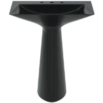 Ideal Standard Tipo-Z lavabo sur pied monobloc 740 x 470 mm - noir - 3 trous de robinet - avec trop-plein
