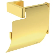 Ideal Standard Conca Porte-rouleau avec couvercle conception carrée - Brushed Gold