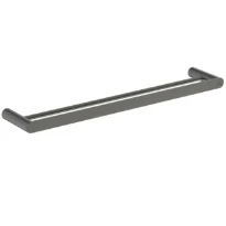 Ideal Standard Conca Double porte serviette 600 mm conception ronde - Brushed Gun Metal