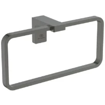 Ideal Standard Conca Anneau de serviette conception carrée - Brushed Gun Metal