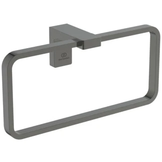 Ideal Standard Conca Anneau de serviette conception carrée - Brushed Gun Metal