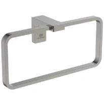 Ideal Standard Conca Anneau de serviette conception carrée - RVS look | Look RVS