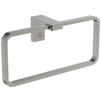 Ideal Standard Conca Anneau de serviette conception carrée - RVS look | Look RVS
