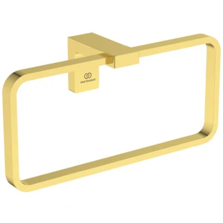 Ideal Standard Conca Anneau de serviette conception carrée - Brushed Gold