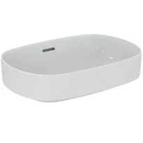 Ideal Standard Linda-X lavabo à poser 550 x 380 mm - blanc - sans trou de robinet - avec trop-plein