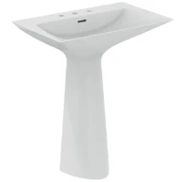 Ideal Standard Tipo-Z lavabo sur pied monobloc 740 x 470 mm - blanc - 3 trous de robinet - avec trop-plein