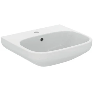 Ideal Standard i.life A wastafel 500 x 440 mm - wit - met kraangat - met overloop - in meeneemverpakking