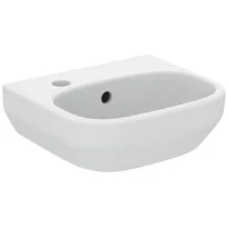 Ideal Standard i.life A lave-mains 350 x 300 mm - blanc - avec trou de robinet gauche - avec trop-plein