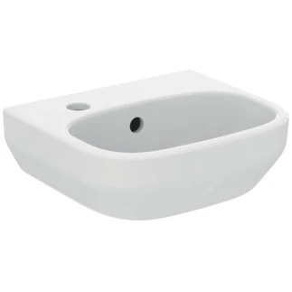 Ideal Standard i.life A lave-mains 350 x 300 mm - blanc - avec trou de robinet gauche - avec trop-plein