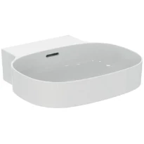 Ideal Standard Linda-X lavabo 500 x 480 mm - blanc - sans trou de robinet - avec trop-plein - aplati pour montage sur étagère