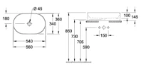Villeroy & Boch Collaro lavabo à poser ovale 560 x 360 mm - blanc - sans trou de robinet - sans trop-plein