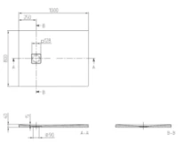 Villeroy & Boch Planeo receveur de douche rectangulaire 1000 x 800 x 40 mm - Nature White