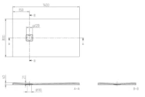 Villeroy & Boch Planeo receveur de douche rectangulaire 1400 x 800 x 40 mm - Anthracite