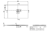 Villeroy & Boch Squaro Infinity receveur de douche rectangulaire 1400 x 900 x 40 mm - Anthracite