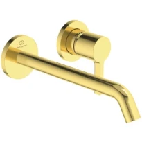 Ideal Standard Joy mitigeur mural (partie apparente), bec 220 mm, 2 rosaces Brushed Gold