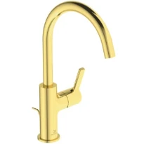 Ideal Standard Joy mitigeur lavabo bec haut avec vidage 5l/min Brushed Gold