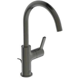 Ideal Standard Joy mitigeur lavabo bec haut avec vidage 5l/min Brushed Gun Metal