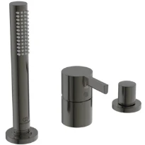 Ideal Standard Joy mitigeur bain 3-trous pour remplissage via trop-plein Brushed Gun Metal