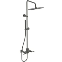 Ideal Standard Joy Neo système de douche avec mitigeur douche - poignée droite - IdealRain douchette en stick avec 1 fonction - 8 l/min - douche de tête 300 mm - 12 l/min et IdealFlex 1750 mm. - Brush