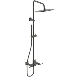 Ideal Standard Joy Neo système de douche avec mitigeur douche - poignée droite - IdealRain douchette en stick avec 1 fonction - 8 l/min - douche de tête 300 mm - 12 l/min et IdealFlex 1750 mm. - Brush