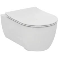 Ideal Standard Blend Curve cuvette suspendue PACK Aquabtiroir (cuvette suspendue + abattant sandwich softclose) - Glossy White