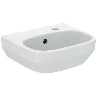 Ideal Standard i.life A lave-mains 350 x 300 mm - blanc - avec trou de robinet droite - avec trop-plein